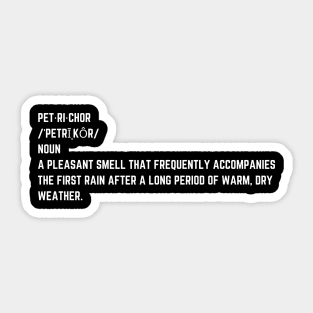 Petrichor Vocabulary Word Sticker